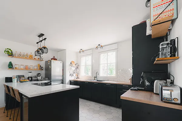 Cuisine réalisée par Kaléa Conception Assistance maitrise d'ouvrage Yvelines
